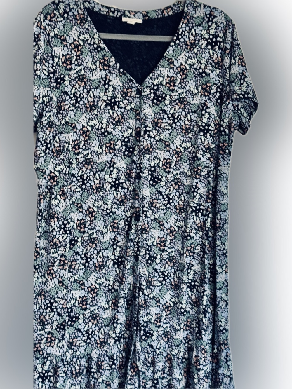 J.Jill Floral Knit Dress | XL Tall | Soft Stretch Swing Dress